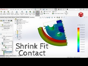 Shrink Fit Contact | Solidworks FEA Tutorial