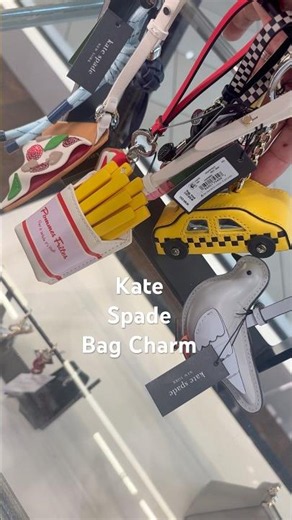 KATE SPADE CHARMED ON A ROLL TAXI BAG CHARM FRENCH FRY & MORE OUTLET #katespade #katespadenewyork