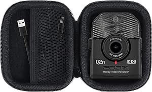 Lebakort Storage Case Compatible with Zoom Q2n-4K Handy Video Recorder