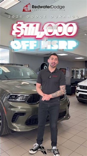 Huge Savings! Up to $11,000 Off 2026 Dodge Durangos Exclusively at Redwater Dodge!