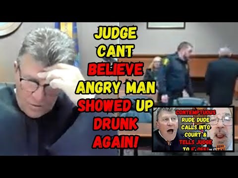Contemptuous JERK Who Cursed Out the Court Last Week Showed Up Drunk to Court AGAIN! Judge STUNNED!