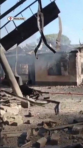 Rome petrol station in ruins after blast