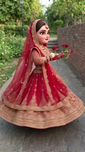​"From a real-life bride to a 3D dream. 👸✨"#AIArt #DesiBride #3DAnimation