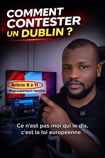 Beaucoup de personnes pensent que lorsqu’on est placé en procédure Dublin, il est impossible de contester. C’est faux. Le Règlement Dublin III prévoit plusieurs situations où le transfert peut être contesté ou annulé. Par exemple : 📌 Article 8 à 11 : regroupement familial Si vous avez de la famille dans le pays où vous demandez l’asile, ce pays peut devenir responsable de votre dossier. ⚠️ Ce n’est pas moi qui le dis, c’est la loi européenne. #asile #dublin #droitasile #immigration #reglementdu