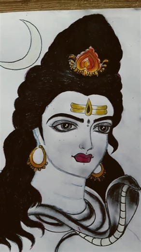 Mahadev ji ki painting 🖌️#Baba#mahadev#mahakal #mahashivratri #art #drawing #shorts #trending