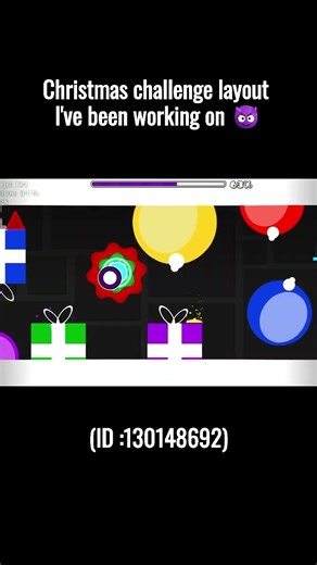 Made a GD challenge level for Christmas (the coin route carries the difficulty)