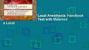 Library  Handbook of Local Anesthesia: Handbook of Local Anesthesia - Text with Malamed s Local
