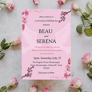 Christian Wedding Invitation Template, Bible Verse, Editable Wedding Invitation, Printable, Canva INSTANT Download - Etsy Canada