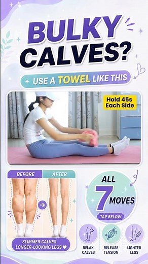 Bulky Calves? Try This Towel Stretch Before Bed