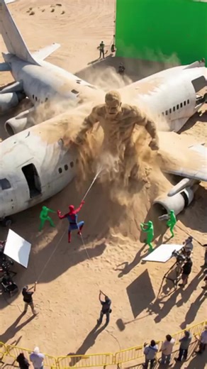 Spiderman vs Sandman BTS. #spiderman #sandman #behindthescene #bts #vfx