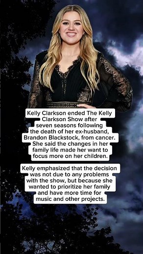 Kelly Clarkson Ends Talk Show to Focus on Family After Ex-Husband’s Death #kellyclarkson #news