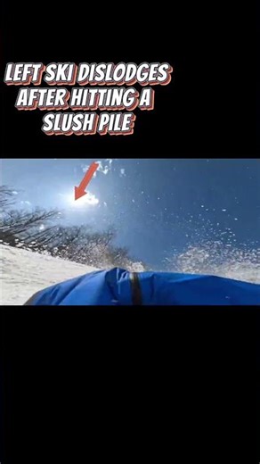 Bombing at 50mph/80kph goes wrong #skiing #skiingfails #crash