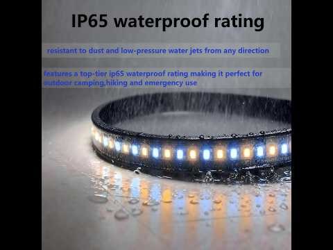 5V Flexible Amber/White LED Camping Strip | USB Power Bank Powered IP65