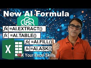 How to use the new ChatGPT powered =AI.Formula in Excel | How to Integrate ChatGPT into Excel