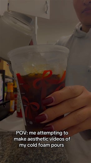 Alright y’all I need a new set up 😂 but making cold foam has been my favorite thing! #coffee #relatable #nespresso #slowmorning