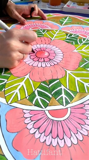Hattifant | Mandala DIY Coloring Poster in the making