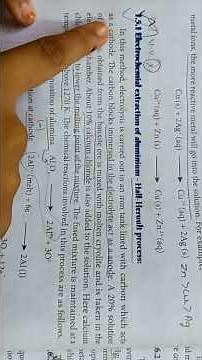 12th chemistry | lesson 1| metallurgy | hall heroult process| important 5 mark