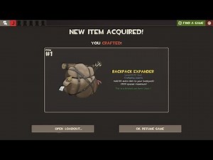 How To Craft a Backpack Expander in TF2
