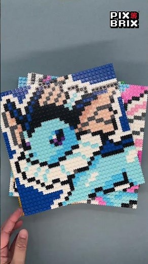Eevee Evolution Pokémon Pixel art - Pix Brix Instructions #shorts