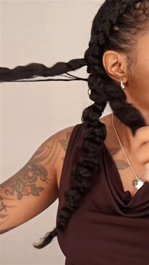 Two braids during the week make the perfect braid out for the weekend 🤗 #braidout #naturalhair