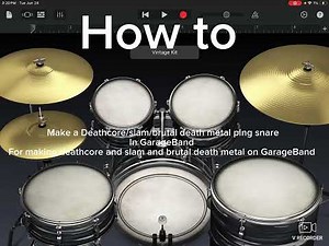 How to make a deathcore/ slam/ brutal death metal ping snare in GarageBand