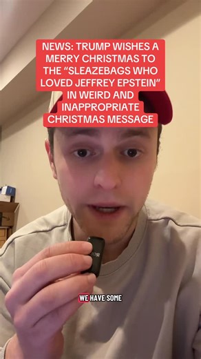 Aaron Parnas on Instagram: "NEWS: Trump wishes those who supported Jeffrey Epstein a merry Christmas in horrific new message."