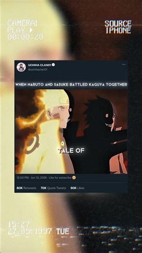 WHEN NARUTO AND SASUKE BATTLED KAGUYA TOGETHER