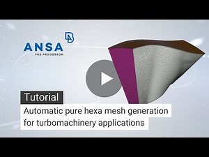 Automatic pure hexa mesh generation for turbomachinery applications