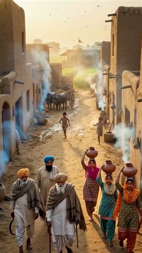 A Peaceful Day Begins in Old Punjab Village 🌾 | Traditional Punjabi Life #shorts