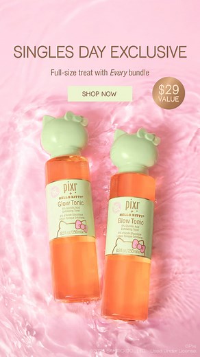 SINGLES DAY OFFER EXTENDED! Get a FREE full-size skincare treat ($29 value)  with every bundle — because glowing skin is the best gift to give (and get!). | Pixi Beauty | Facebook