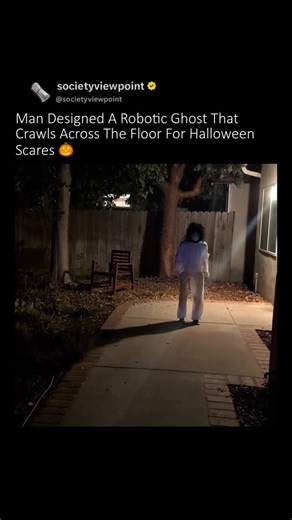 Society View Point | Follow ( us ) @societyviewpoint For More 🔥 A man built a crawling ghost robot that takes Halloween scares to a whole new level. It... | Instagram