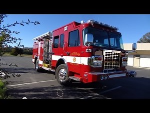 New Fire Truck Fire Engine In Action Video Review Brand New Smeal Turbo Diesel Fireman Drills CA
