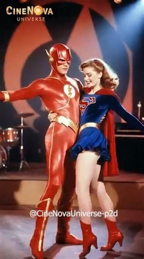 The Flash & Supergirl | Dancing with heroes (1950 Style) #moviescenes #dccomics #karazorel #theflash