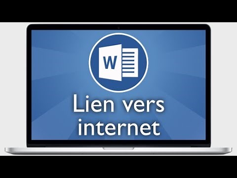 Tutoriel Word 2013 - Insérer un lien hypertexte vers un site internet