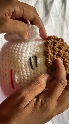 Easy Crochet Amigurumi Hair Tutorial ✨🧶 | Cute Doll Hair Idea #Shorts
