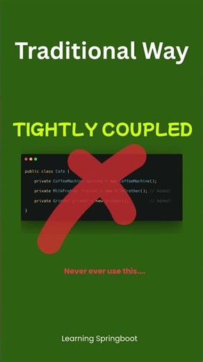 Dependency Injection Explained in 30 Seconds!!! #java #coffee #shorts