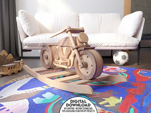 Rocking Motorcycle Cutting Plan: SVG DXF, Wooden Baby Toy (digital Download) - Etsy