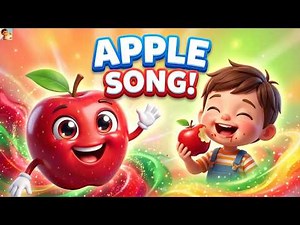 Apple Song for Kids 🍎 | Learn Fruits with Fun | Healthy Food Song | Nursery Rhymes