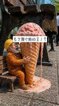 ミニおじとアイスクリーム#ミニチュア #おじさん #アイス #ジョージ