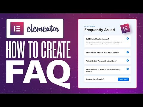 How To Create FAQ In Elementor (2024) Full Guide