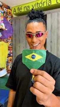 COMO FAZER MINI PIPA COM A BANDEIRA DO BRASIL 🪁