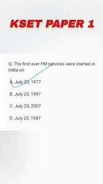KSET PAPER 1||Previous Year Questions||KSET 2025
