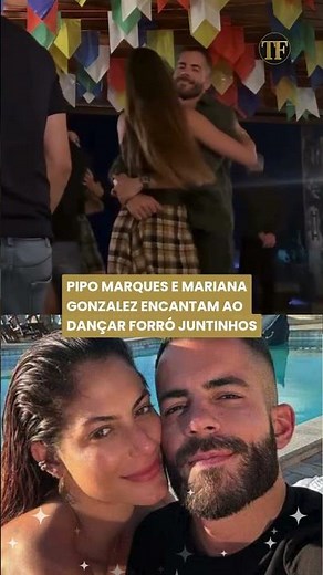 Pipo Marques e Mariana Gonzalez encantam ao dançar forró juntinhos