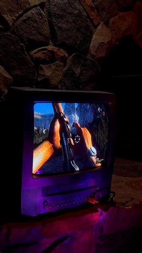 Cabela's Dangerous Hunts on a CRT TV #cabelas #crtgaming #cabelasdangeroushunts #hunting #retrogames