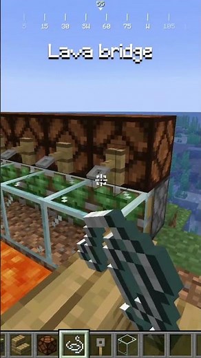 Minecraft Automatic Lava Bridge Tutorial #shorts