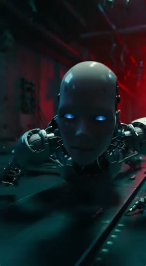 Cyborg Repair Lab at Night #shorts #ai #robot