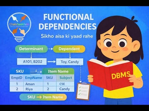 Functional Dependencies in DBMS with Interview Questions | Sikho Aisa Ki Yaad Rahe.👈🏻