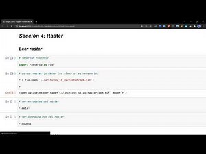 Leer raster en Python usando Rasterio y Jupyter Notebook