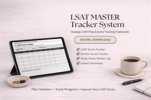 LSAT Master Study Tracker Printable Pdf | LSAT Score Progress Tracker, Error Pattern Log & LSAT Exam Prep Planner - Etsy