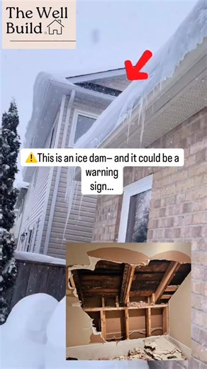 If you see ice dams, it can be a sign that heat and air are leaking from the home to the roof deck or that attic ventilation is compromised. In a vented attic, the goal is a cold, evenly-temperature roof. When warm air escapes into the attic, snow melts higher on the roof, refreezes at cold eaves, and blocks drainage. Water can then back up under shingles and find its way inside. What helps prevent ice damming in vented assemblies: • Air seal the attic floor (top plates, penetrations, attic hatc